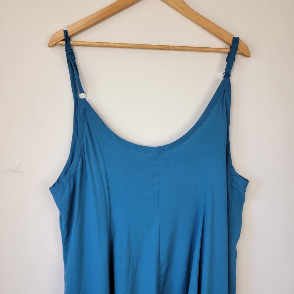 Torrid Maxi Challis Trapeze Dress 2X NWT Bluesteel Plus Size Sleeveless New - Picture 6 of 12